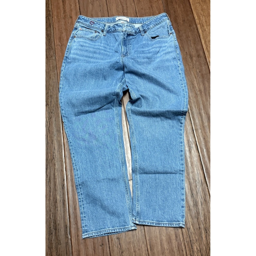 Abercrombie & Fitch Curve Love 90s Straight Jeans Mens 36" Light Wash Denim Y2K
